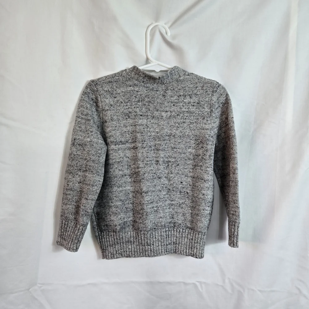 Baby Gap Boys Preppy Heathered Light Gray V-neck Front Button Knit Cardigan Sz 2
